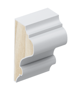 CR30 chair rail/dado rail profile in primed FJ pine.