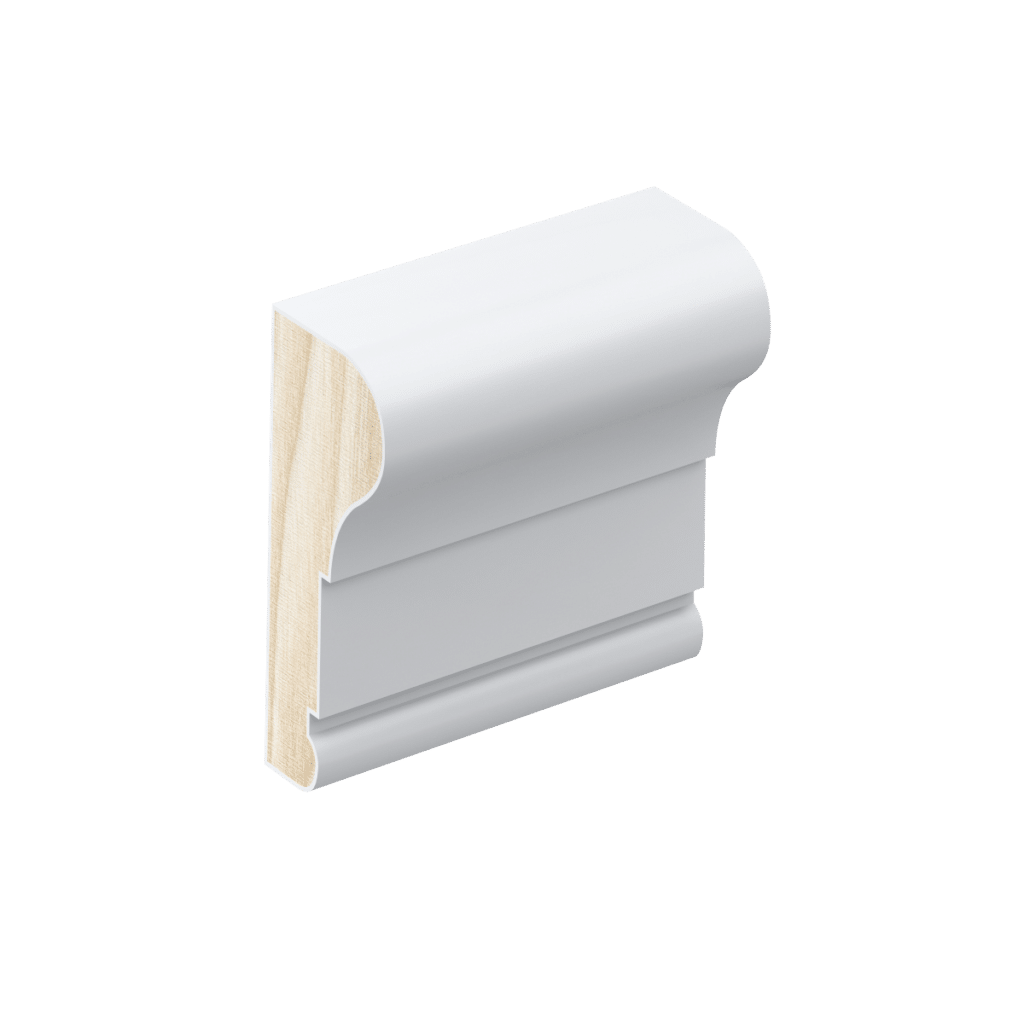 CR62 chair rail/dado rail profile in primed FJ pine.