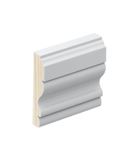 CR05B chair rail/dado rail profile in primed FJ pine.