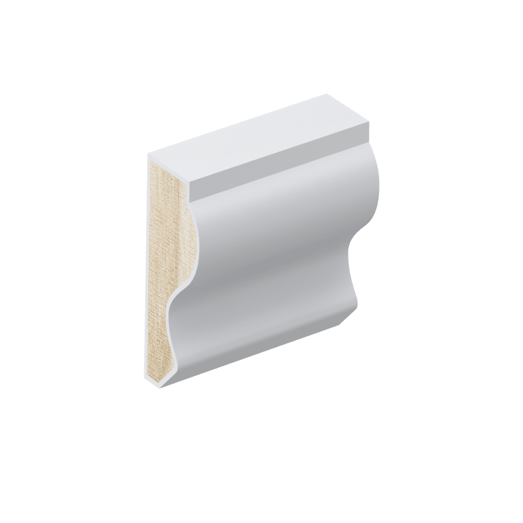 IN13 inlay mould profile in primed FJ pine.