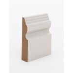 The SK110 skirting board profile in primed MDF and a height of 115mm.