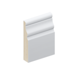 The SK132 skirting board profile in primed FJ pine and a height of 135mm.