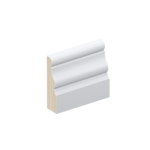 The SK132 skirting board profile in primed FJ pine and a height of 90mm.