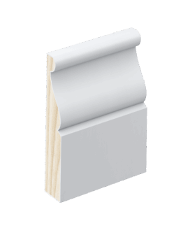 The SK445 skirting board profile in primed FJ pine and a height of 90mm.