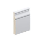 The SK450 skirting board profile in primed FJ pine and a height of 135mm.