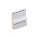 The SK505 skirting board profile in primed FJ pine and a height of 115mm.