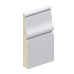 The SK505 skirting board profile in primed FJ pine and a height of 185mm.