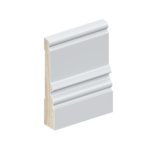 The SK117B skirting board profile in primed FJ pine and a height of 135mm.