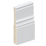 The SK117B skirting board profile in primed FJ pine and a height of 185mm.