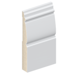 The SK522 skirting board profile in primed FJ pine and a height of 185mm.