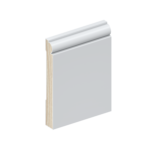 The SK52 skirting board profile in primed FJ pine and a height of 135mm.