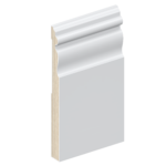 The SK767 skirting board profile in primed FJ pine and a height of 185mm.