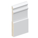 The SK77 skirting board profile in primed FJ pine and a height of 185mm.
