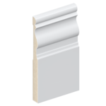 The SK799 skirting board profile in primed FJ pine and a height of 185mm.