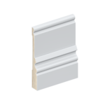 The SK91 skirting board profile in primed FJ pine and a height of 135mm.