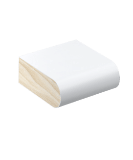 The SN03 sill nose profile in primed FJ pine and a size of 90mm W x 30mm D.