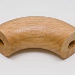 90 degreeAmerican Oak dowel hand rail bend in 40mm thickness.