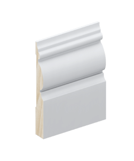 The SK945B skirting board profile in primed FJ pine and a height of 135mm.