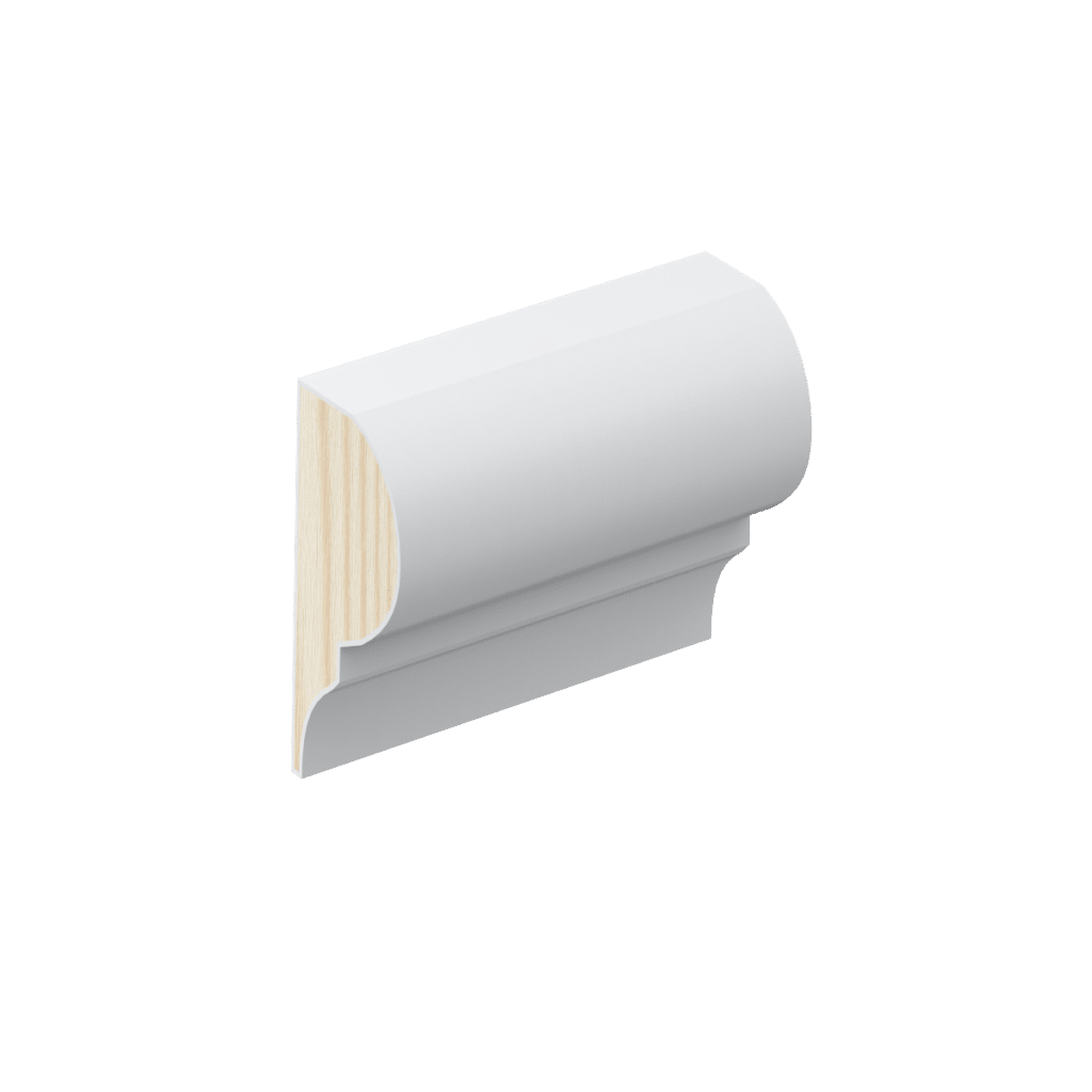 CR23B chair rail/dado rail profile in primed FJ pine.