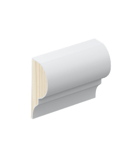 CR23B chair rail/dado rail profile in primed FJ pine.