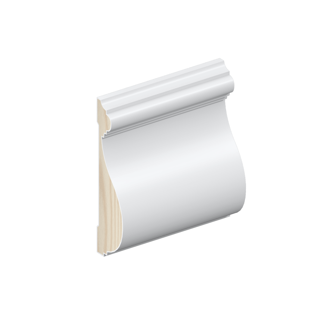 The SK961 architrave profile in primed FJ pine and a height of 115mm.