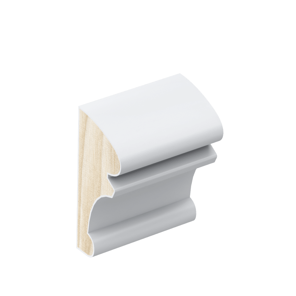 CR99 chair rail/dado rail profile in primed FJ pine.