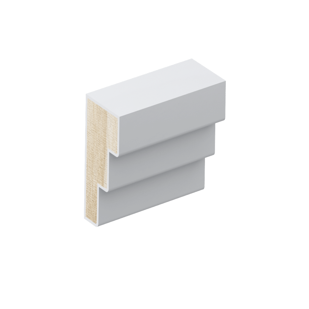 IN106 inlay mould profile in primed FJ pine.