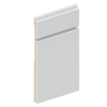 The SK1032B skirting board profile in primed FJ pine and a height of 185mm.