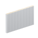 The WB35 wall batten profile in primed FJ pine. Shown vertically.