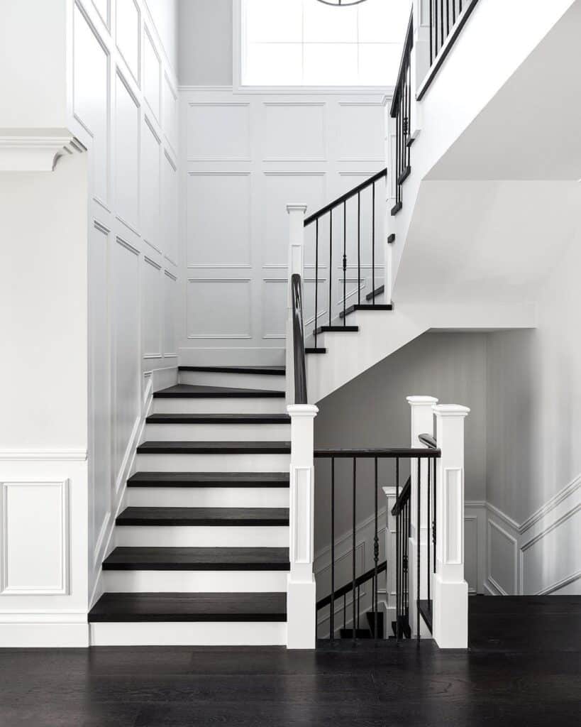 Staircase with Wainscoting