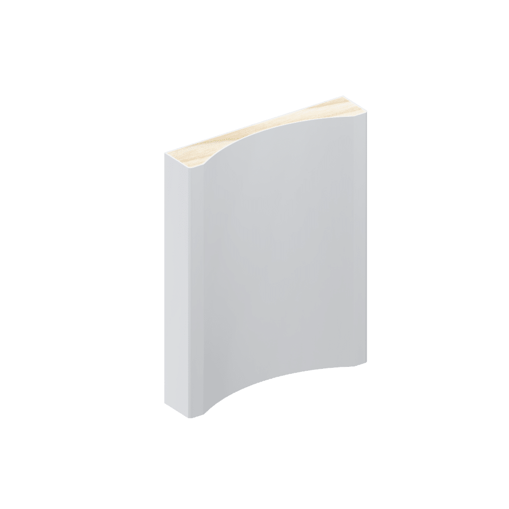 The WB43 wall batten profile in primed FJ pine.