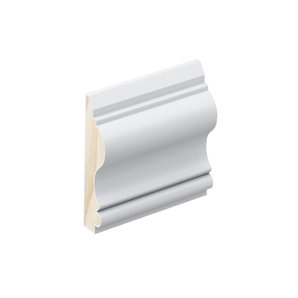 CR280 chair rail/dado rail profile in primed FJ pine.