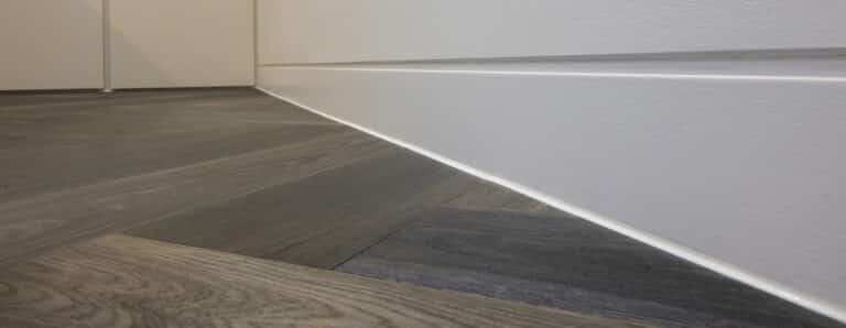 Intrim Shadowline skirting installed flush against wall in modern Australian residential interior