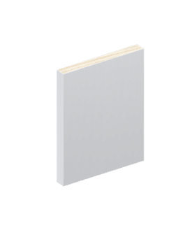 The WB09 wall batten profile in primed FJ pine.