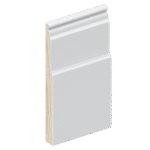 The SK433 skirting board profile in primed FJ pine and a height of 185mm.