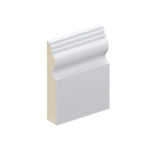 The SK110 skirting board profile in primed FJ pine and a height of 135mm.