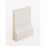 The SK187 skirting board profile in primed FJ pine and a height of 135mm.