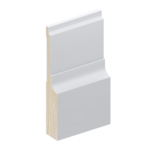 The SK187 skirting board profile in primed FJ pine and a height of 185mm.