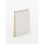 The SK433 skirting board profile in primed FJ pine and a height of 115mm.