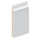 The SK1006 skirting board profile in primed FJ pine and a height of 185mm.