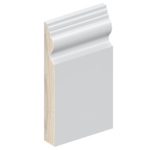 The SK110 skirting board profile in primed FJ pine and a height of 185mm.