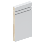 The SK1607 skirting board profile in primed FJ pine and a height of 185mm.