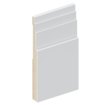 The SK4862 skirting board profile in primed FJ pine and a height of 185mm.
