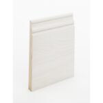 The SK132 skirting board profile in primed FJ pine and a height of 285mm.