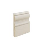 The SK245 skirting board profile in primed FJ pine and a height of 230mm.
