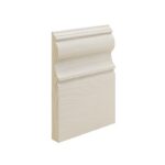 The SK245 skirting board profile in primed FJ pine and a height of 285mm.