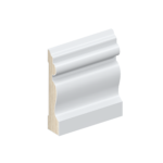 The SK115 skirting board profile in primed FJ pine and a height of 115mm.