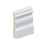 The SK115 skirting board profile in primed FJ pine and a height of 135mm.