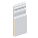 The SK115 skirting board profile in primed FJ pine and a height of 230mm.