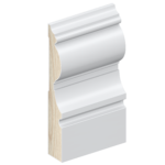 The SK245 skirting board profile in primed FJ pine and a height of 185mm.